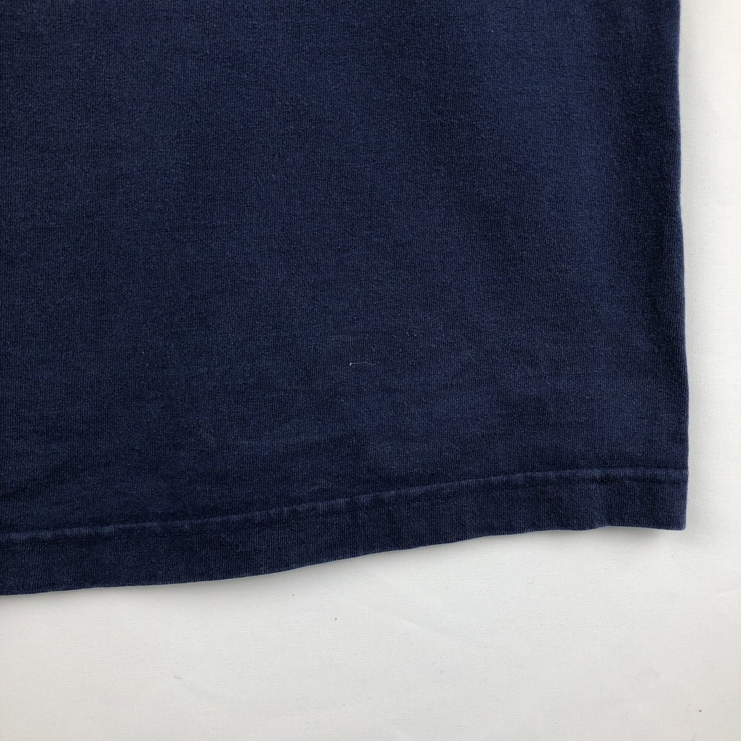 Majestic MLB NEW YORK YANKEES Sports Print T-Shirt (Men's XL equivalent) cotton navy blue type Vintage Second Hand