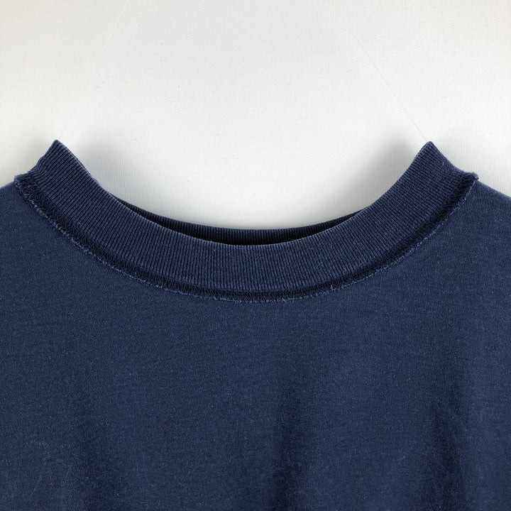 Majestic MLB NEW YORK YANKEES Sports Print T-Shirt (Men's XL equivalent) cotton navy blue type Vintage Second Hand