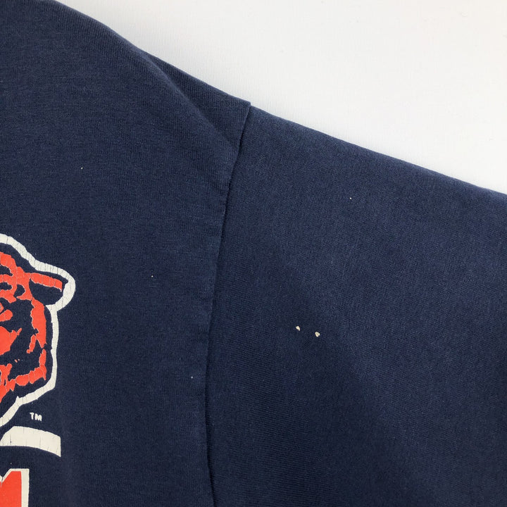 ~90'S NFL Chicago Bears sports print T-shirt, men's size M equivalent, vintage. unclear navy blue type Vintage Second Hand