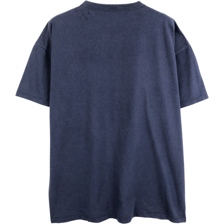 90'S Russell College T-shirt, Made in USA, Men's XL, Vintage cotton navy blue type Vintage Second Hand