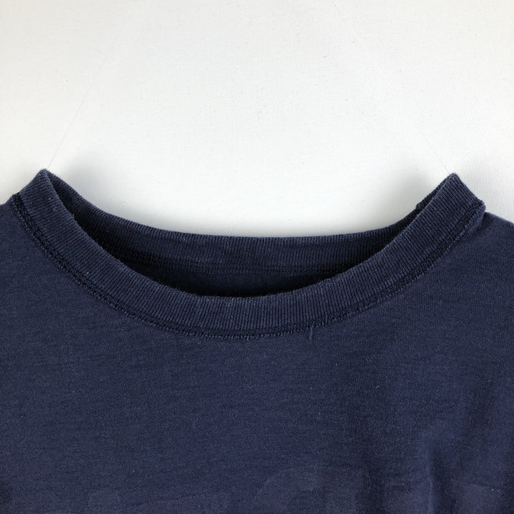 90'S Russell College T-shirt, Made in USA, Men's XL, Vintage cotton navy blue type Vintage Second Hand