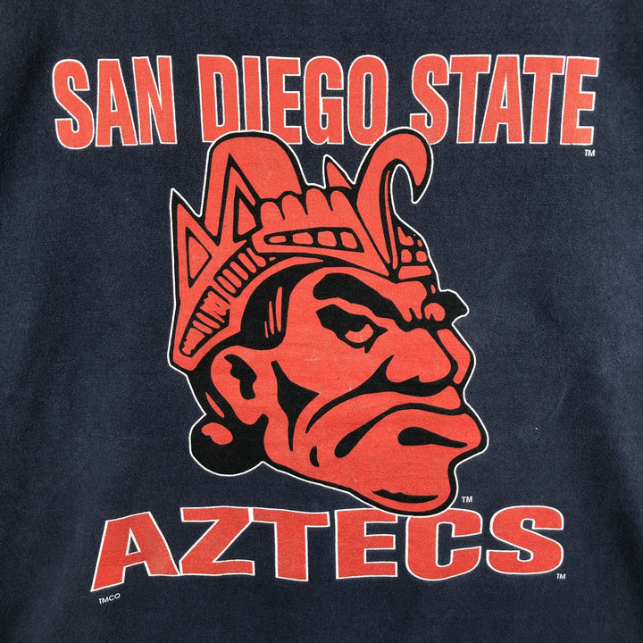 ~90'S TRENCH ULTRA Triple Print College T-Shirt, Made in USA, Men's XL Equivalent, Vintage cotton navy blue type Vintage Second Hand