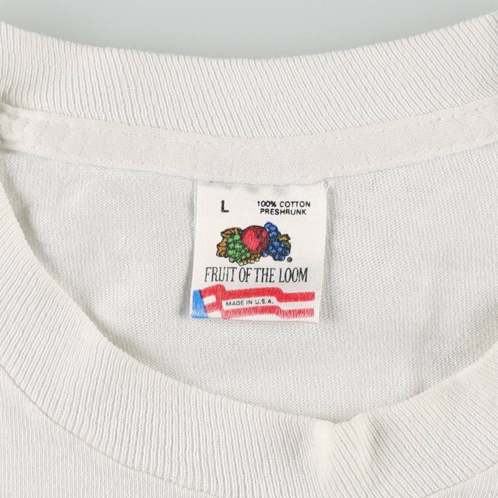 90'S Fruit of the Loom Keith Haring Art T-shirt, Made in USA, Men's Size L (approx.), Vintage cotton white type Vintage Second Hand