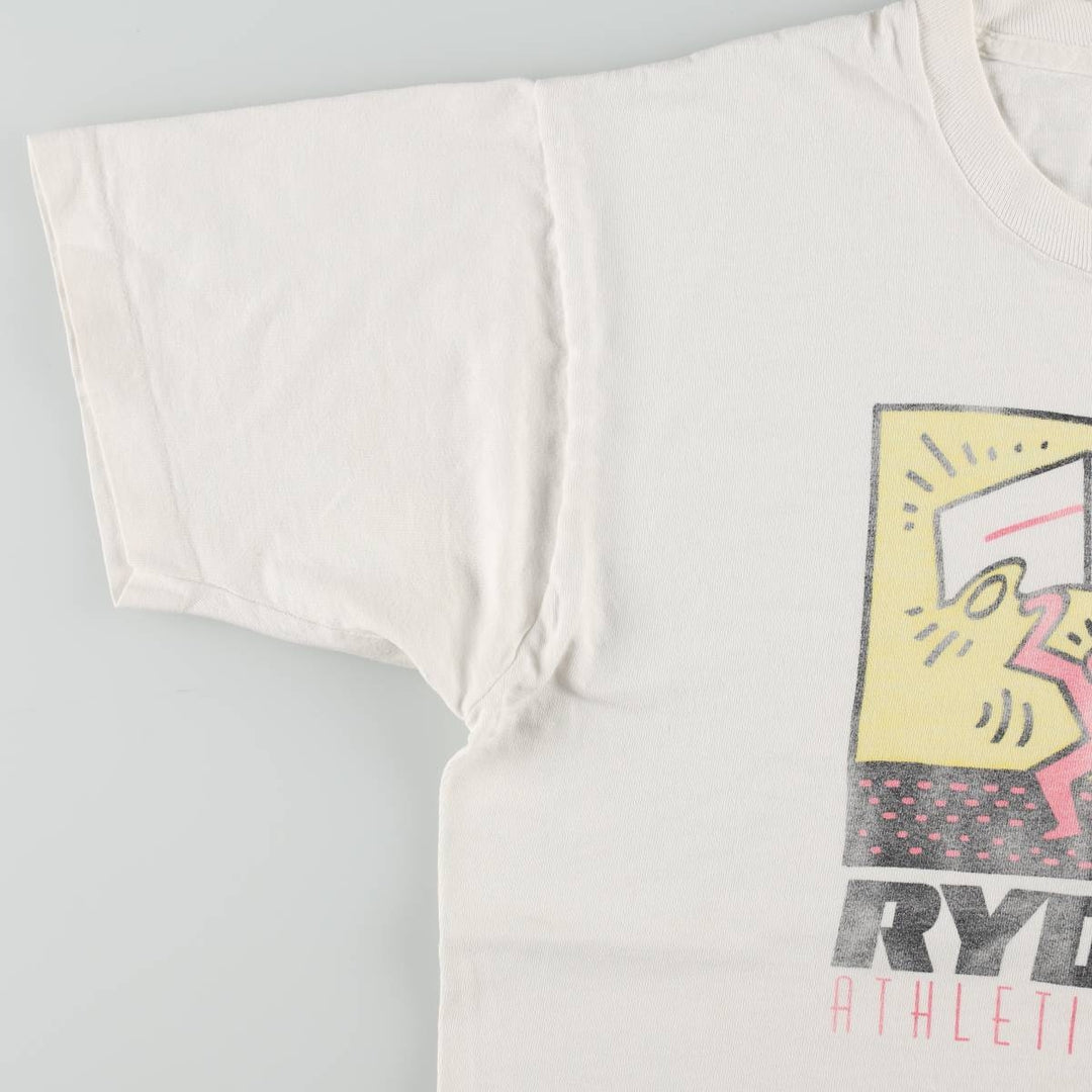 90'S Fruit of the Loom Keith Haring Art T-shirt, Made in USA, Men's Size L (approx.), Vintage cotton white type Vintage Second Hand