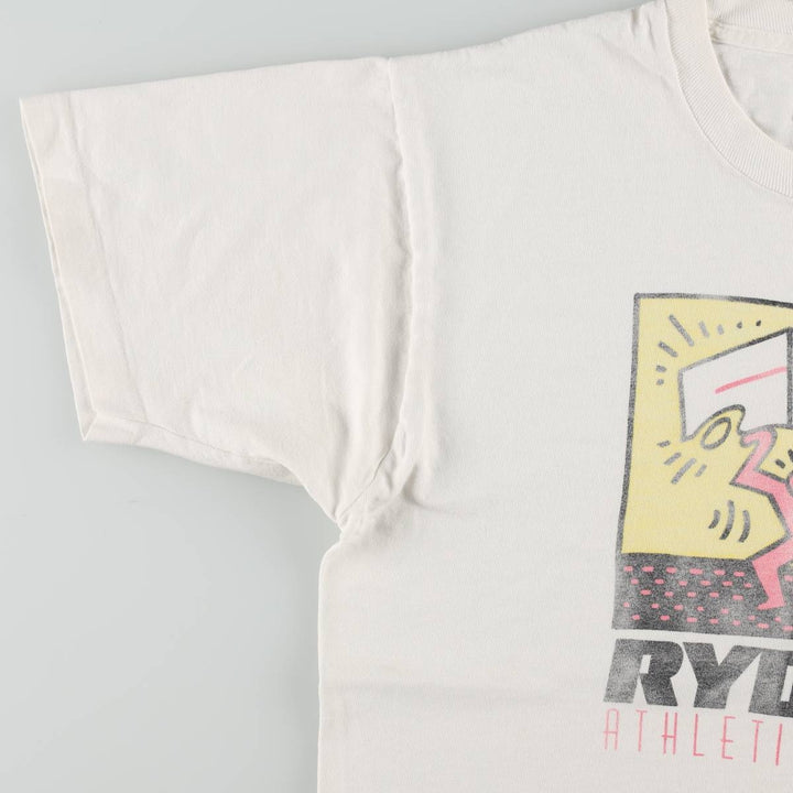90'S Fruit of the Loom Keith Haring Art T-shirt, Made in USA, Men's Size L (approx.), Vintage cotton white type Vintage Second Hand