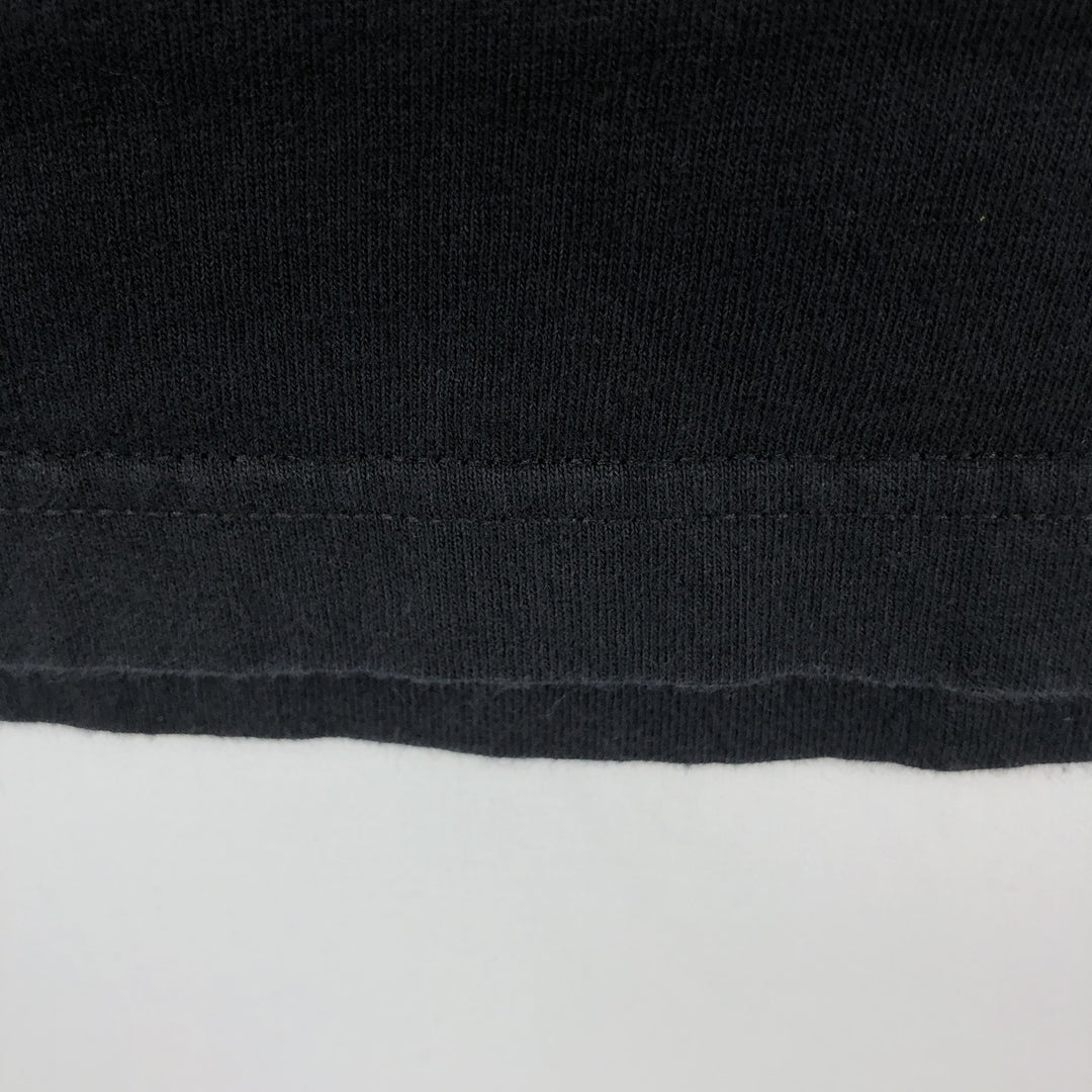 2000'S Murina Eagle Pattern Henley Neck Long-Sleeve T-Shirt, Made in USA, Men's XXL equivalent. cotton black type Vintage Second Hand