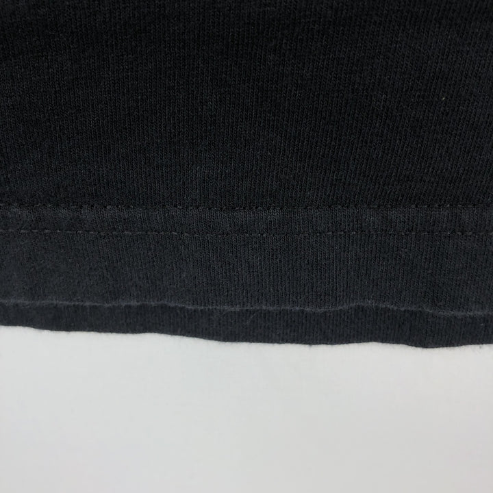 2000'S Murina Eagle Pattern Henley Neck Long-Sleeve T-Shirt, Made in USA, Men's XXL equivalent. cotton black type Vintage Second Hand