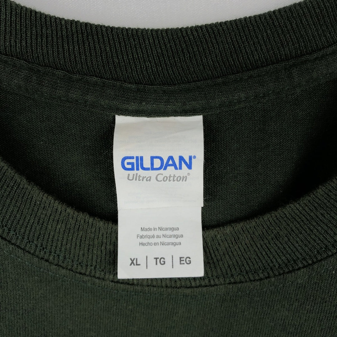 Gildan TYPE O NEGATIVE Long-Sleeve Band T-Shirt (Men's XL equivalent) cotton Khaki type Vintage Second Hand