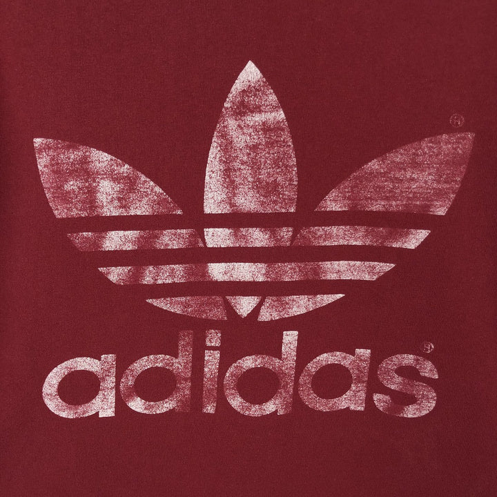 80'S Adidas Long-Sleeve T-Shirt, Made in USA, Men's Size M (Equivalent), Vintage cotton red type Vintage Second Hand