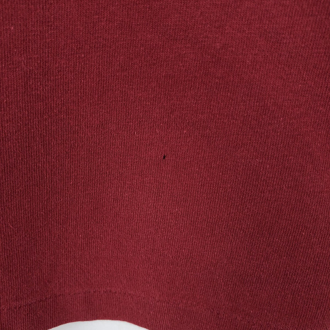 80'S Adidas Long-Sleeve T-Shirt, Made in USA, Men's Size M (Equivalent), Vintage cotton red type Vintage Second Hand