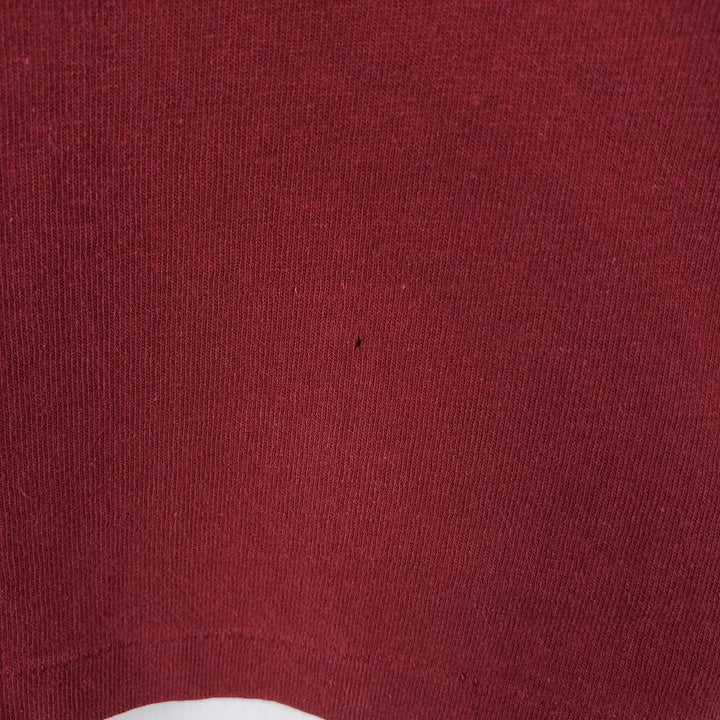80'S Adidas Long-Sleeve T-Shirt, Made in USA, Men's Size M (Equivalent), Vintage cotton red type Vintage Second Hand