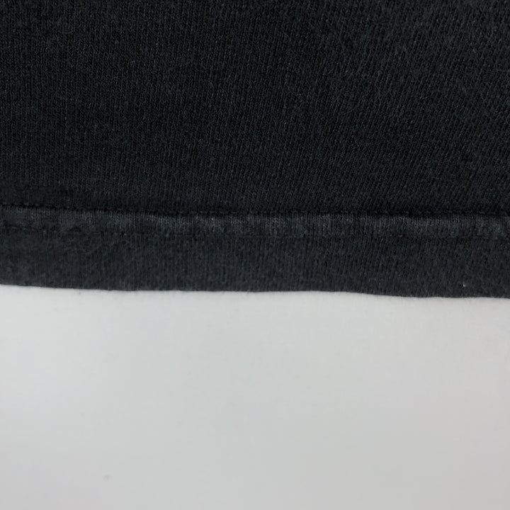 90s-00'S Murina Fire Pattern Henley Neck Long-Sleeve T-Shirt, Made in USA, Men's XXL Equivalent, Vintage cotton black type Vintage Second Hand
