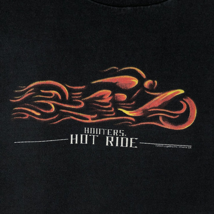 2000'S Delta Fire Pattern Long-Sleeve T-Shirt (Men's XXL equivalent) cotton black type Vintage Second Hand