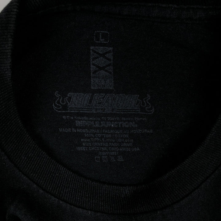 BLEACH Character Print Long-Sleeve T-Shirt (Men's Size L) cotton black type Vintage Second Hand