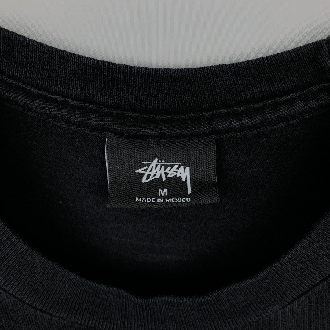 Stussy surf skate long-sleeve t-shirt (men's size M equivalent) cotton black type Vintage Second Hand
