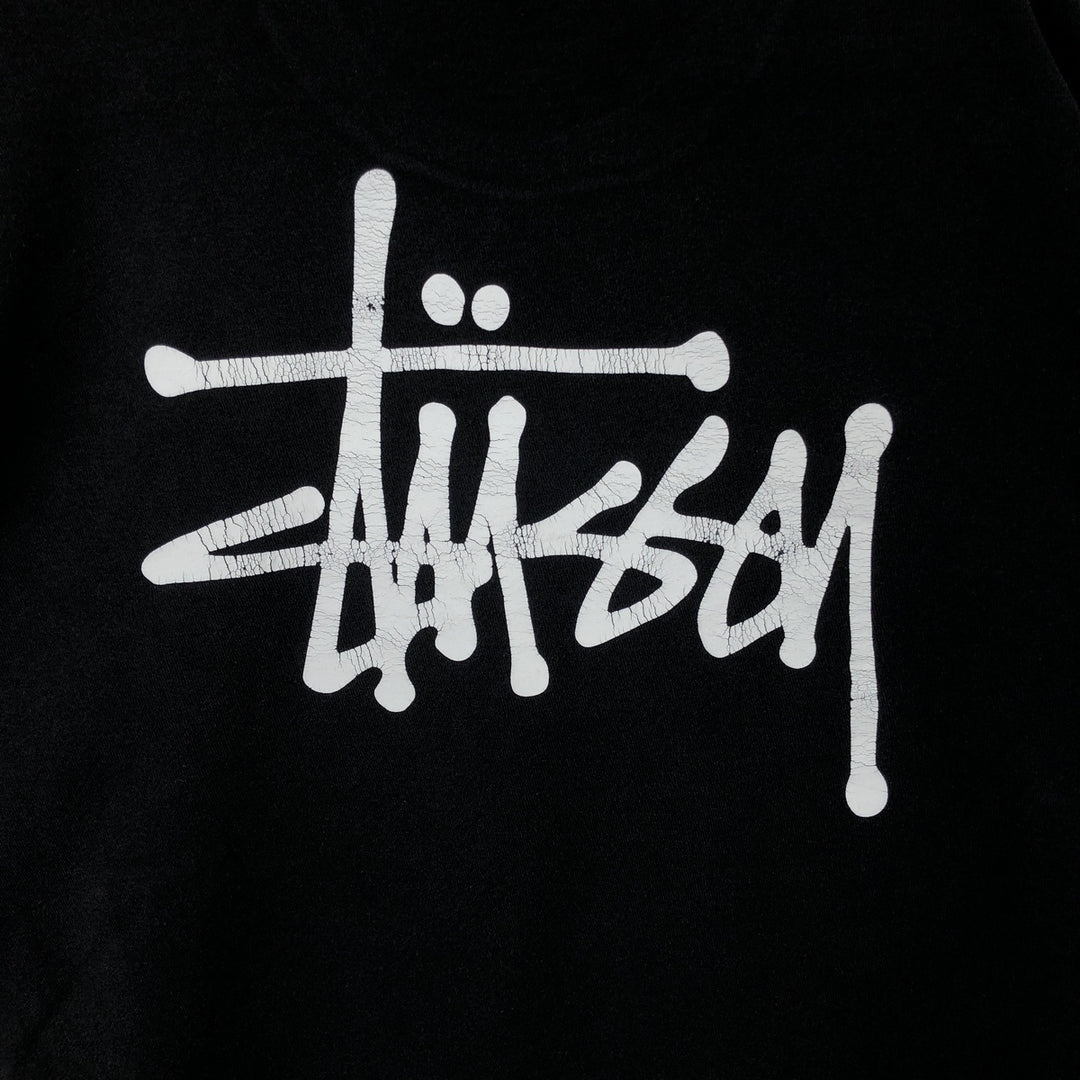 Stussy surf skate long-sleeve t-shirt (men's size M equivalent) cotton black type Vintage Second Hand