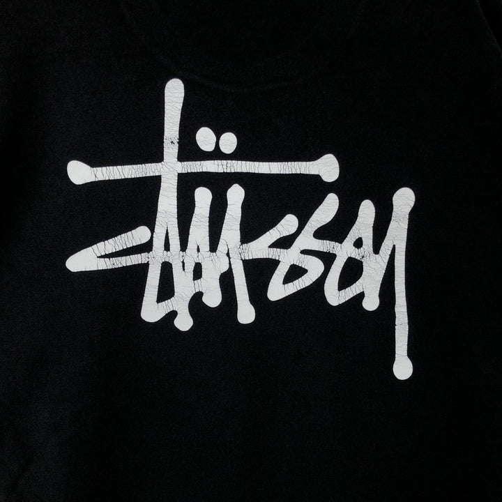 Stussy surf skate long-sleeve t-shirt (men's size M equivalent) cotton black type Vintage Second Hand