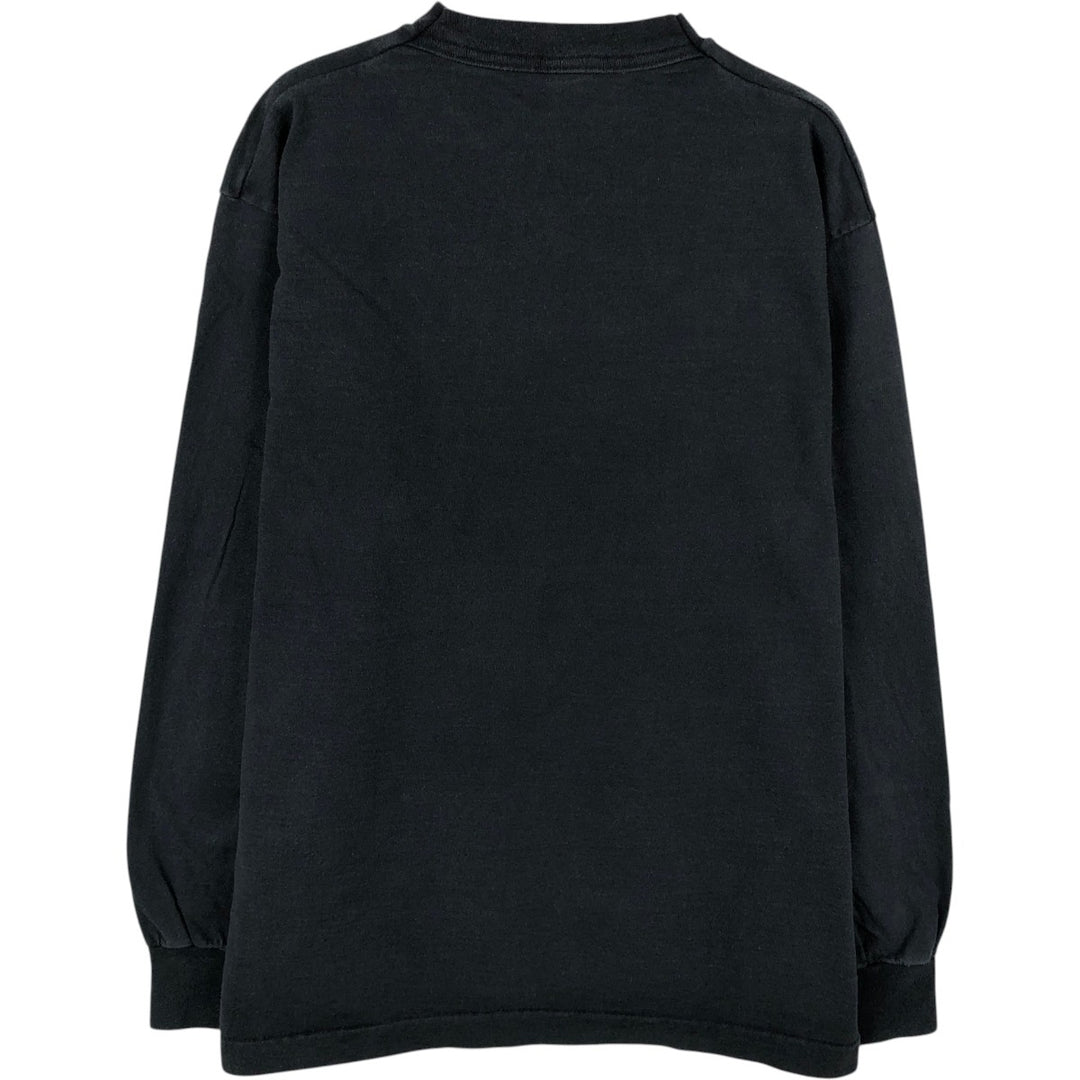 90'S Fruit of the Loom Long Sleeve T-Shirt, Made in USA, Men's Size L, Vintage cotton black type Vintage Second Hand