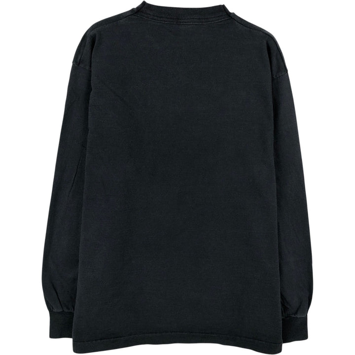 90'S Fruit of the Loom Long Sleeve T-Shirt, Made in USA, Men's Size L, Vintage cotton black type Vintage Second Hand