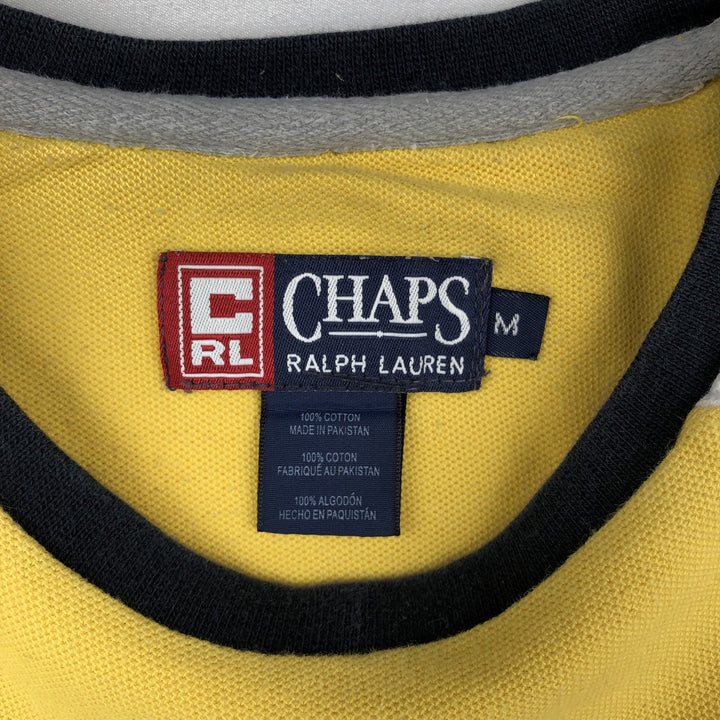 Ralph Lauren CHAPS Long-Sleeve T-Shirt (Men's Size M) cotton yellow type Vintage Second Hand