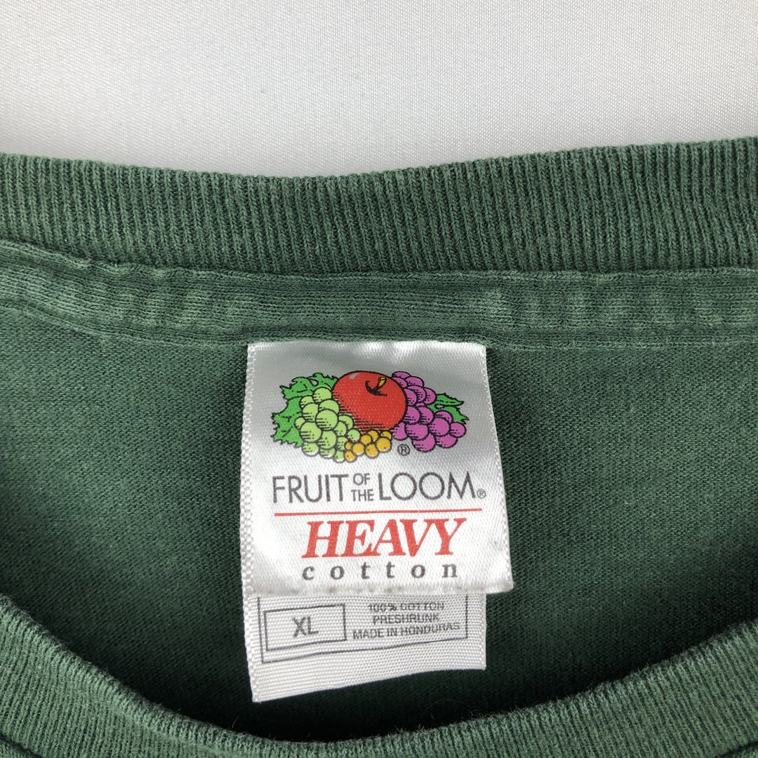 90'S Fruit of the Loom JESUS CHRIST Message Long-Sleeve T-Shirt, Men's XL (approx.), Vintage cotton green type Vintage Second Hand