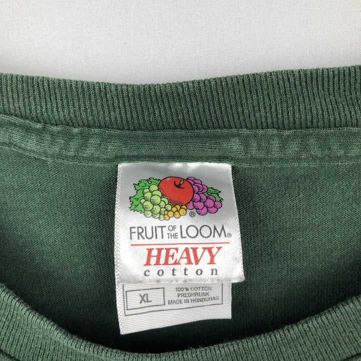90'S Fruit of the Loom JESUS CHRIST Message Long-Sleeve T-Shirt, Men's XL (approx.), Vintage cotton green type Vintage Second Hand