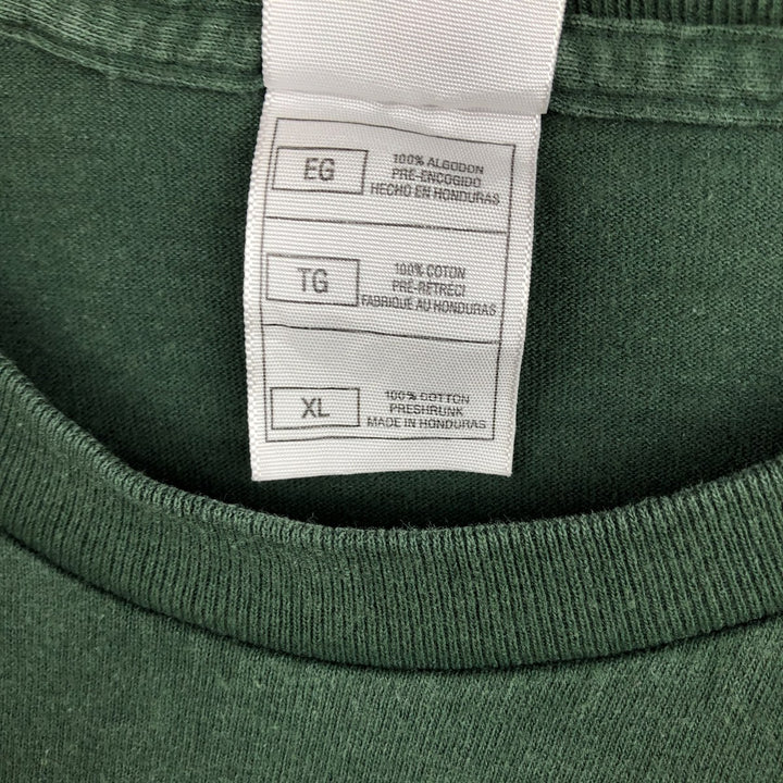 90'S Fruit of the Loom JESUS CHRIST Message Long-Sleeve T-Shirt, Men's XL (approx.), Vintage cotton green type Vintage Second Hand