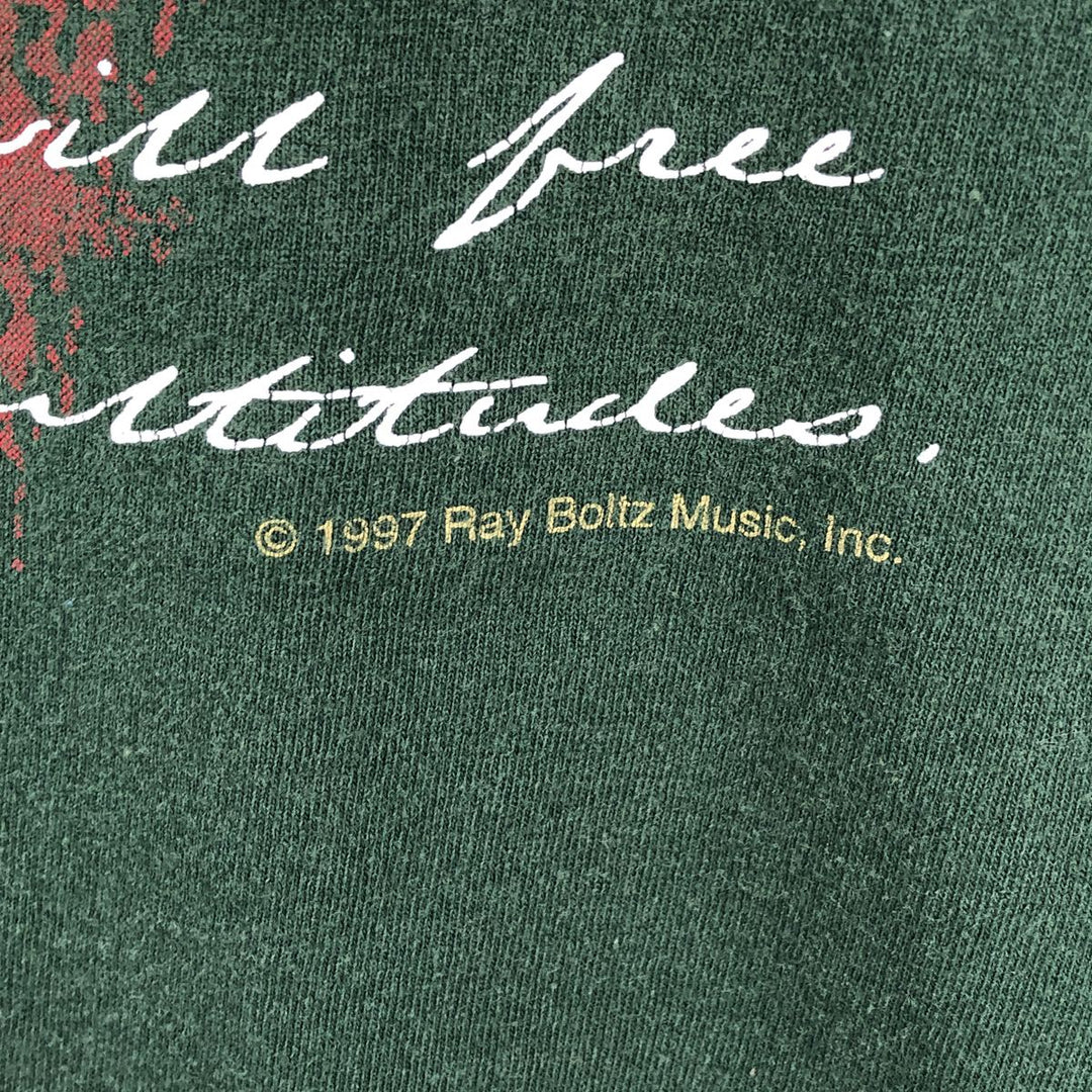 90'S Fruit of the Loom JESUS CHRIST Message Long-Sleeve T-Shirt, Men's XL (approx.), Vintage cotton green type Vintage Second Hand