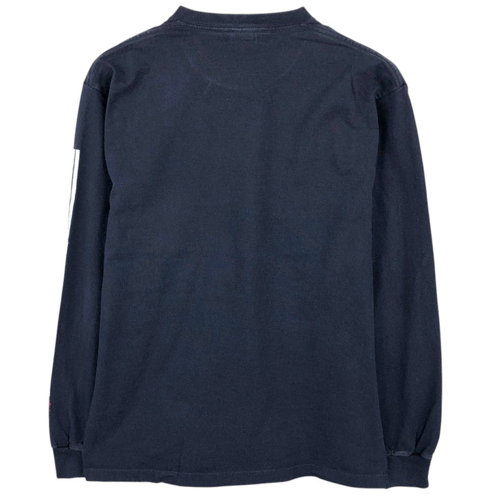90s-00'S Timberland Long-Sleeve T-Shirt, Made in USA, Men's Size XS (Equivalent), Vintage cotton navy blue type Vintage Second Hand