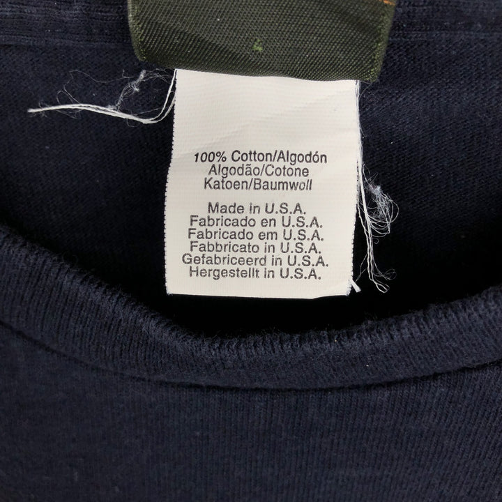90s-00'S Timberland Long-Sleeve T-Shirt, Made in USA, Men's Size XS (Equivalent), Vintage cotton navy blue type Vintage Second Hand