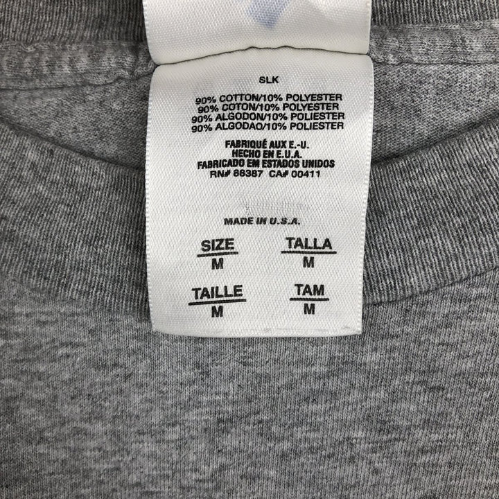 90s-00'S Adidas Long-Sleeve T-Shirt, Made in USA, Men's Size M (approx.) cotton gray type Vintage Second Hand