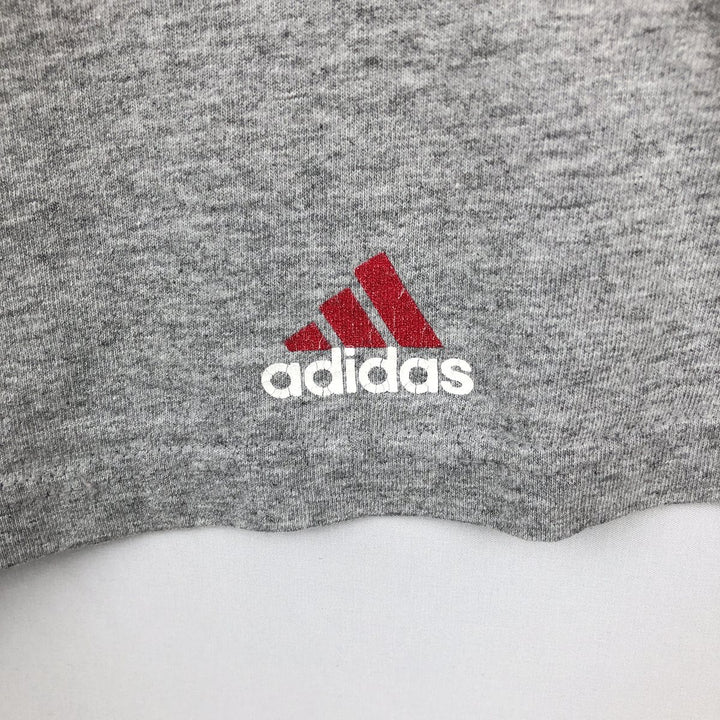 90s-00'S Adidas Long-Sleeve T-Shirt, Made in USA, Men's Size M (approx.) cotton gray type Vintage Second Hand