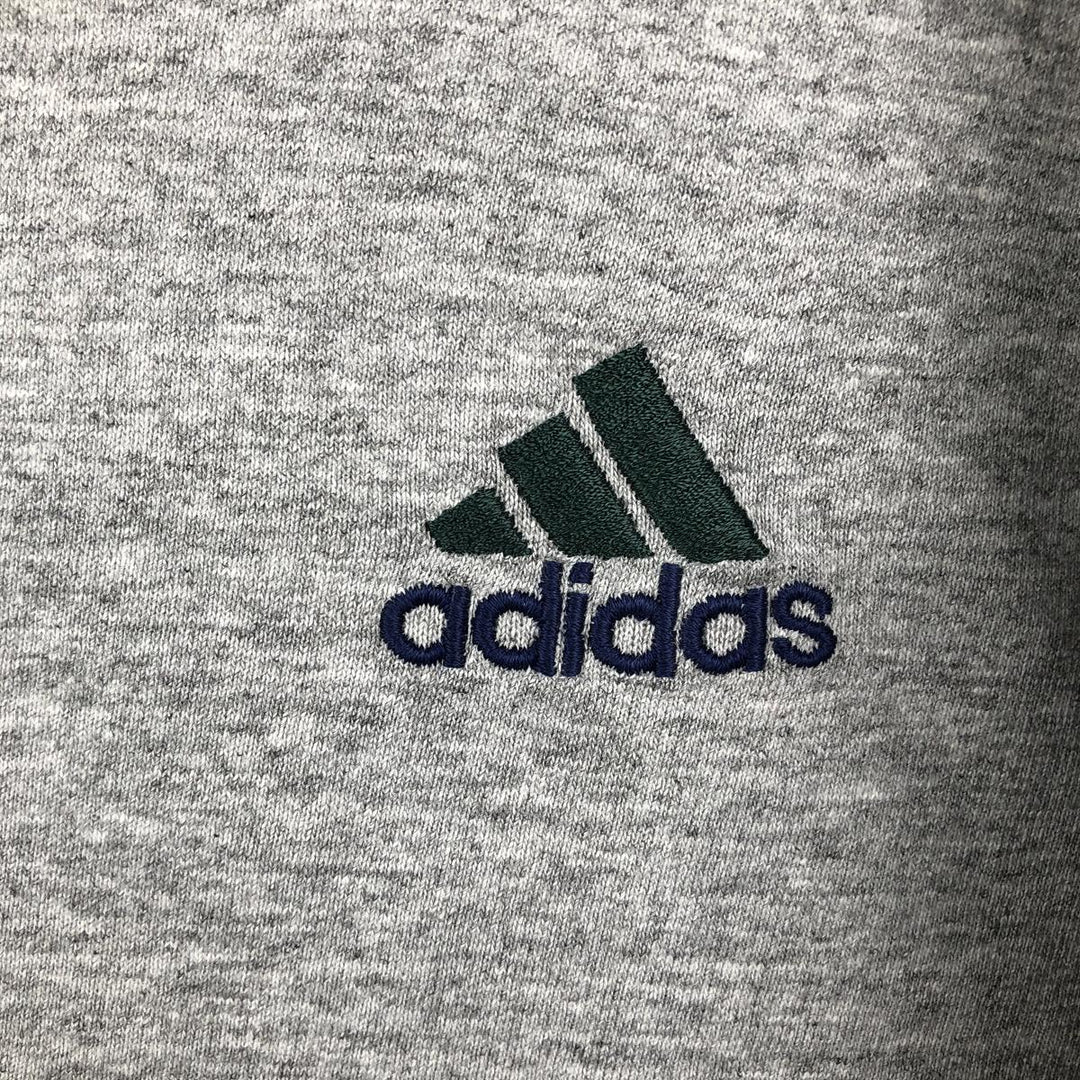 90s-00'S Adidas Long-Sleeve T-Shirt, Made in USA, Men's Size L (approx.) cotton gray type Vintage Second Hand