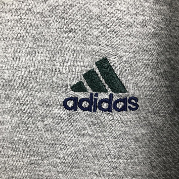 90s-00'S Adidas Long-Sleeve T-Shirt, Made in USA, Men's Size L (approx.) cotton gray type Vintage Second Hand
