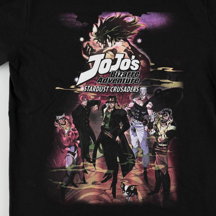 JoJo's Bizarre Adventure Anime Character Print Long-Sleeve T-Shirt (Men's Size M) cotton black type Vintage Second Hand
