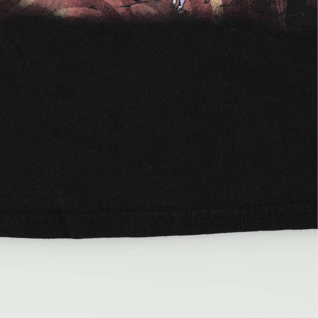 JoJo's Bizarre Adventure Anime Character Print Long-Sleeve T-Shirt (Men's Size M) cotton black type Vintage Second Hand