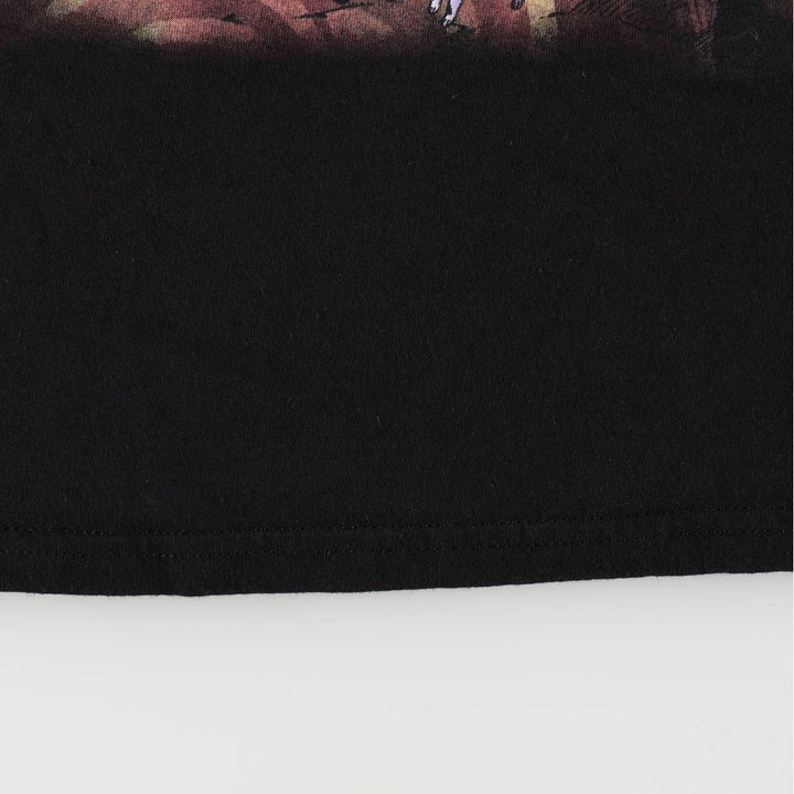 JoJo's Bizarre Adventure Anime Character Print Long-Sleeve T-Shirt (Men's Size M) cotton black type Vintage Second Hand