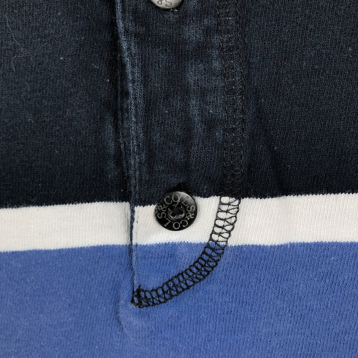90'S Levi's Henley Neck Long-Sleeve T-Shirt, Made in USA, Men's Size L (Equivalent), Vintage cotton navy blue type Vintage Second Hand