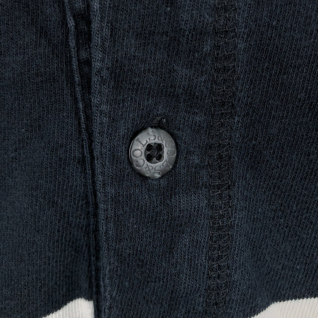90'S Levi's Henley Neck Long-Sleeve T-Shirt, Made in USA, Men's Size L (Equivalent), Vintage cotton black type Vintage Second Hand
