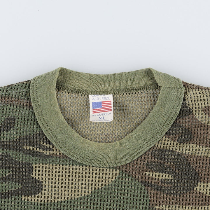 CRAFTED WITH PRIDE IN AMERICA Camouflage Pattern Long-Sleeve T-Shirt (Men's XL equivalent) cotton Khaki type Vintage Second Hand