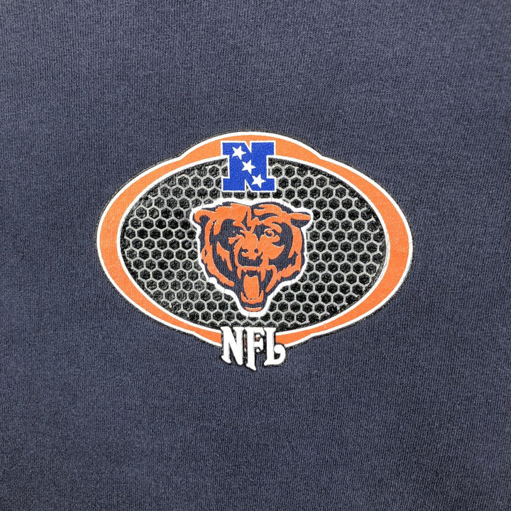 2000'S NFL Chicago Bears Long-Sleeve T-Shirt (Men's Size L) cotton navy blue type Vintage Second Hand