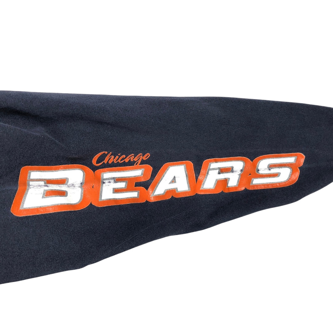 2000'S NFL Chicago Bears Long-Sleeve T-Shirt (Men's Size L) cotton navy blue type Vintage Second Hand