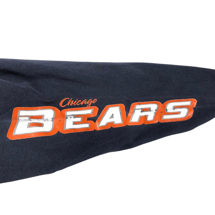 2000'S NFL Chicago Bears Long-Sleeve T-Shirt (Men's Size L) cotton navy blue type Vintage Second Hand