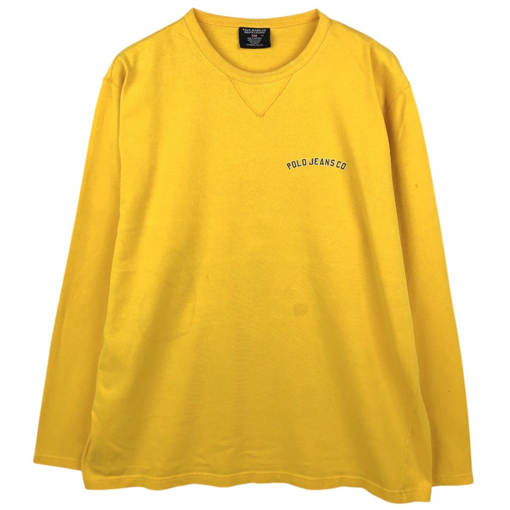 00'S Ralph Lauren POLO JEANS COMPANY Long T-shirt Men's XL size cotton yellow type Vintage Second Hand