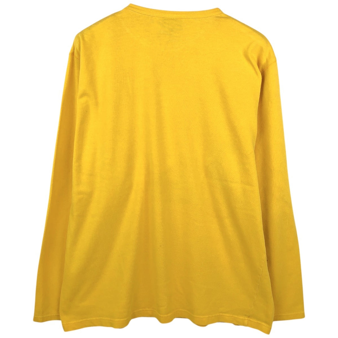 00'S Ralph Lauren POLO JEANS COMPANY Long T-shirt Men's XL size cotton yellow type Vintage Second Hand