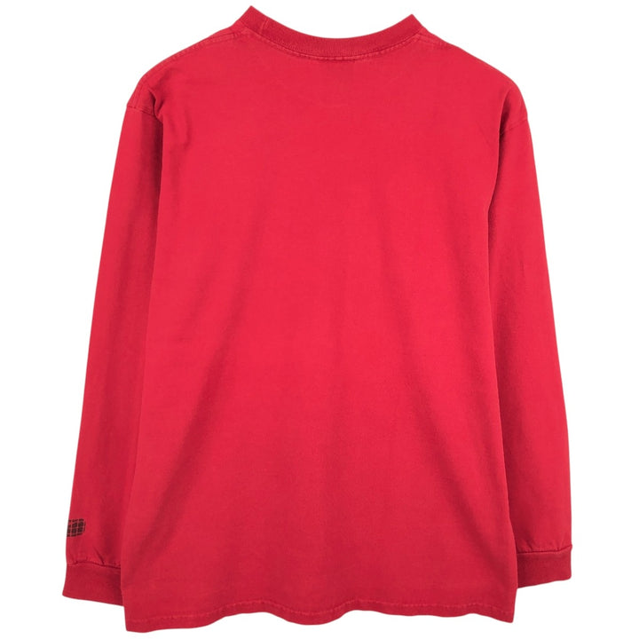 90s-00'S Nike Long-Sleeve T-Shirt, Made in USA, Men's Size M (approx.) cotton red type Vintage Second Hand