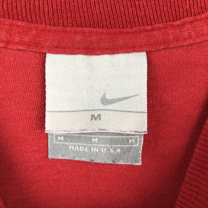 90s-00'S Nike Long-Sleeve T-Shirt, Made in USA, Men's Size M (approx.) cotton red type Vintage Second Hand