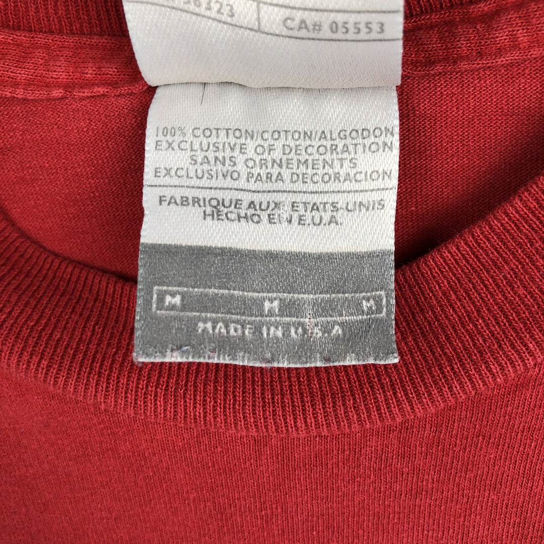 90s-00'S Nike Long-Sleeve T-Shirt, Made in USA, Men's Size M (approx.) cotton red type Vintage Second Hand