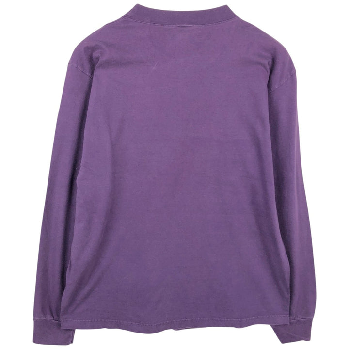 90'S Vintage Champion Long Sleeve T-Shirt, Made in USA, Men's Size L cotton purple type Vintage Second Hand