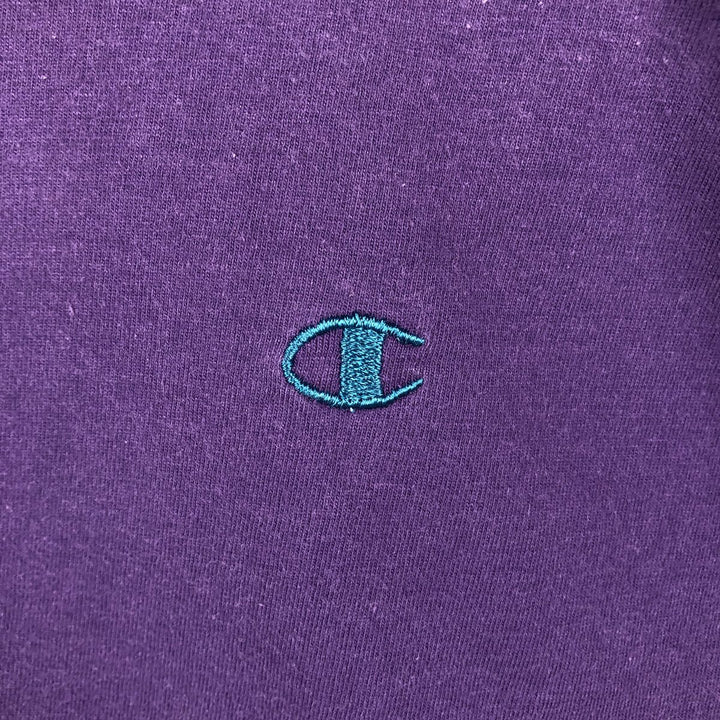 90'S Vintage Champion Long Sleeve T-Shirt, Made in USA, Men's Size L cotton purple type Vintage Second Hand